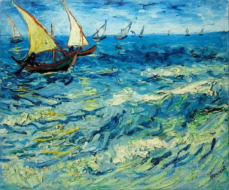 Vincent Van Gogh Fischerboote am Strand von Les Saintes-Maries-de-la-Mer 1888 523479