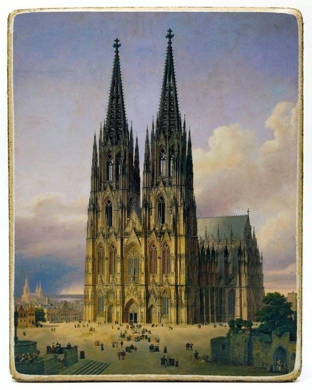 Carl Georg Hasenpflug "Idealansicht des Kölner Doms von Südwesten" 1834-1836