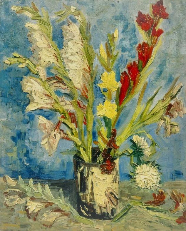 Vincent van Gogh "Vase mit Gladiolen und chinesischen Astern" 1886 523460