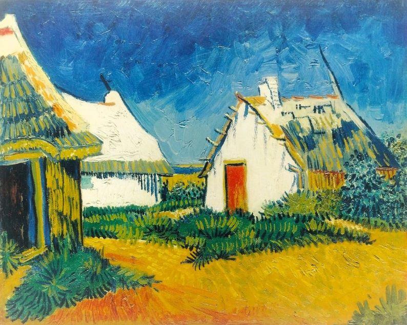 Vincent van Gogh „Drei weiße Cottages in Saintes-Maries-de-la-Mer“ 1888 523475